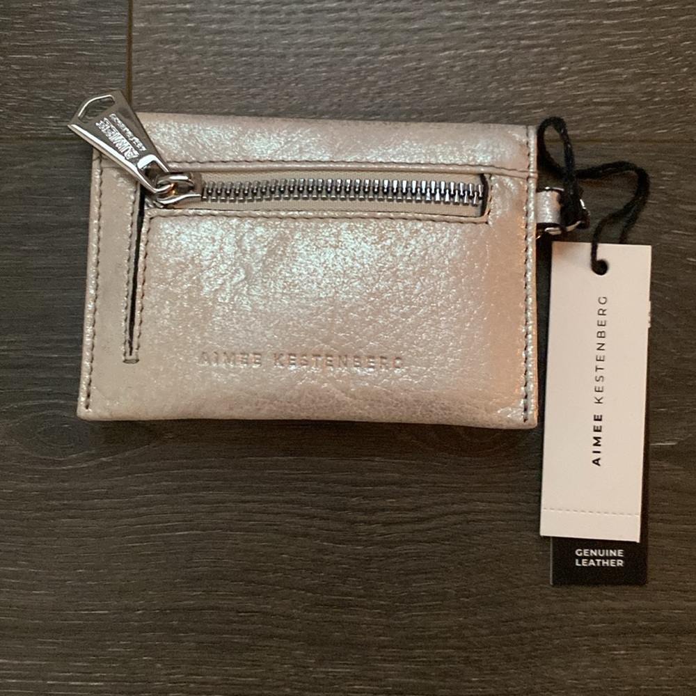Aimee Kestenberg Pouch color stone silver new with tags genuine leather Y2K - Picture 7 of 7